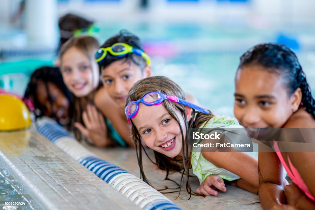 Am Pool - Lizenzfrei Kind Stock-Foto
