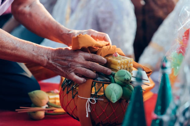 istock Ordination ceremony in buddhist change man to monk 1009301958