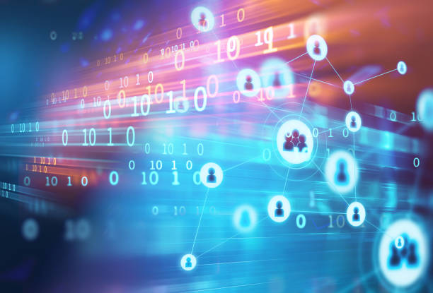 istock abstract illustration background with user icon and connecting dots . 1009306868