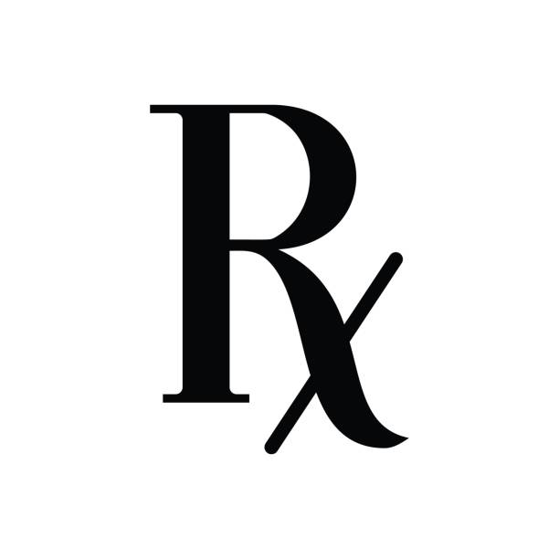 Vector rx icon Vector Prescription - symbol of pharmacology rx stock illustrations