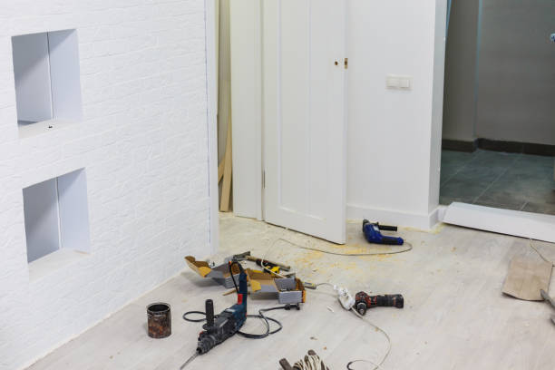 istock apartment corridor overlooking an entrance door an interroom 1009330536