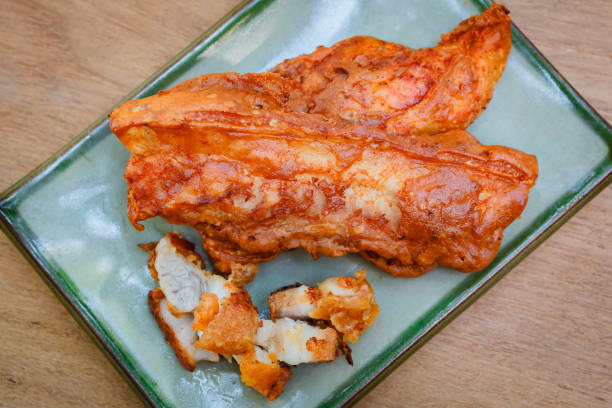 istock Fried streaky pork, style thai food. 1009333088