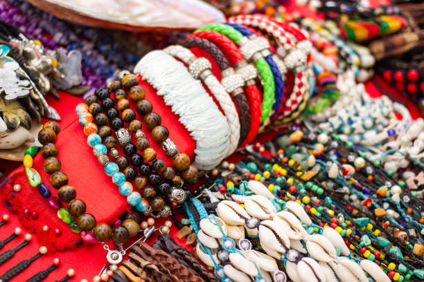 istock Handmade bracelets and necklace. 1009345266