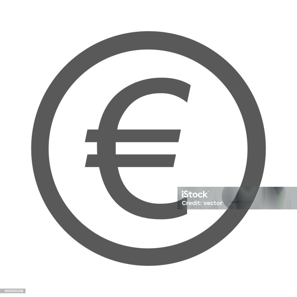 Euro symbol icon simple vector Euro symbol icon. Vector simple illustration of euro symbol icon isolated on white Euro Symbol stock vector