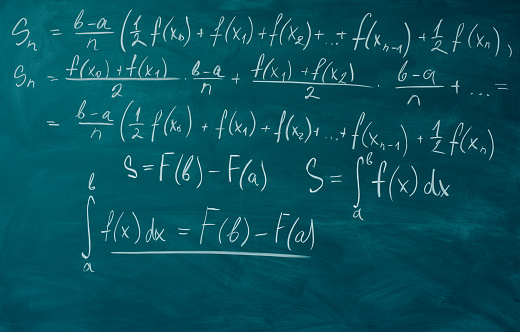 Math formulas written school board Chalkboard, blackboard