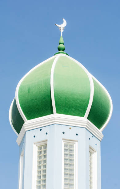 istock White dome of mosque green roof 1009356194