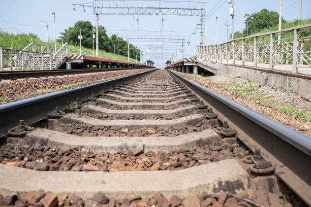 istock The railway track going to a distance. 1009373546