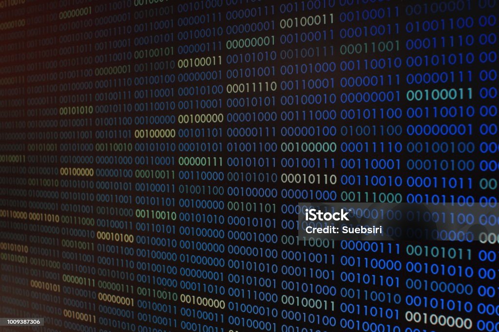 Blue Binary Code Stock Photo - Download Image Now - Abstract, Binary ...