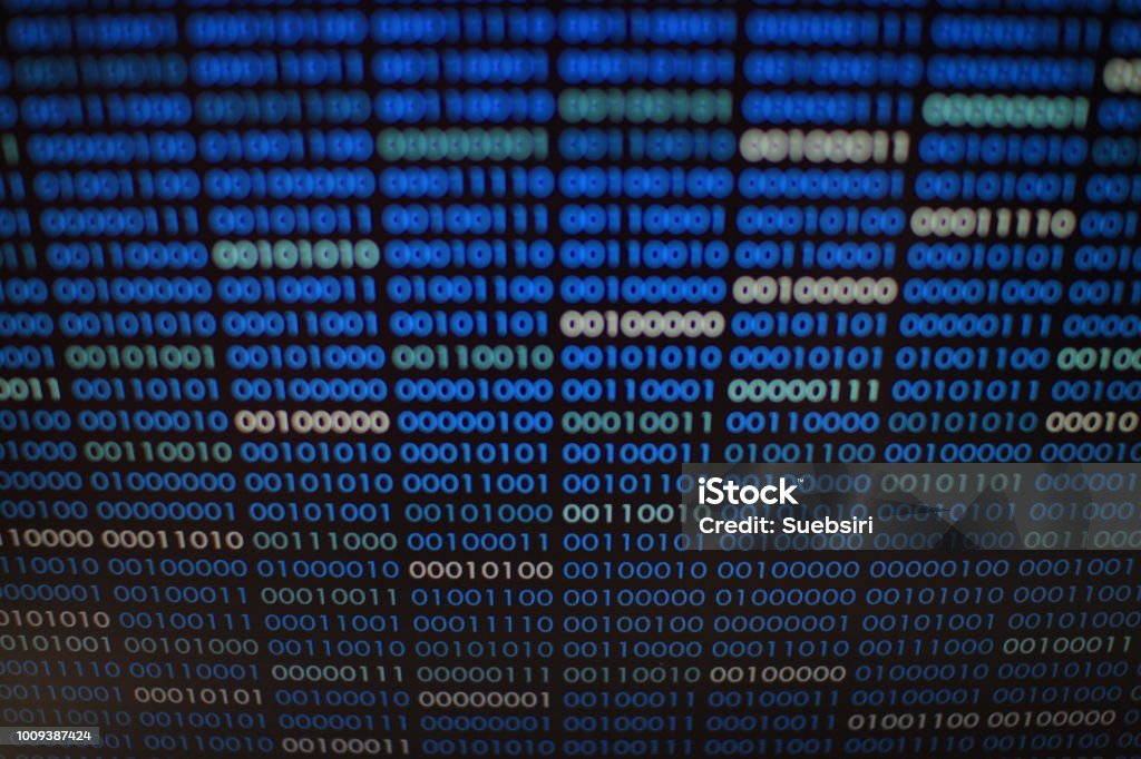 Blue Binary Code Stock Photo - Download Image Now - Abstract, Binary ...