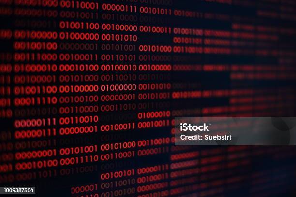 Red Binary Code Computer Technology Background Red Binary Code Computer ...