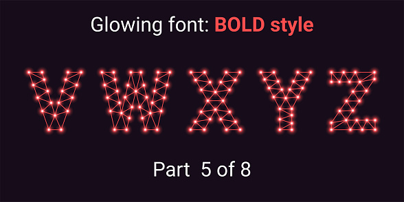 Font Red Example Red Glowing Font In The Outline Style Stock Illustration - Download ...