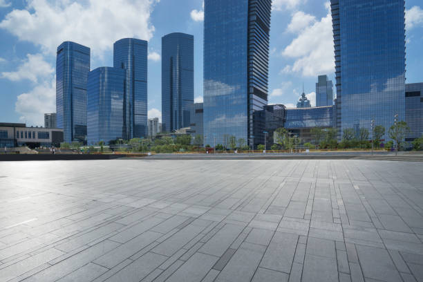 istock empty square and modern architecture in the city 1009409702