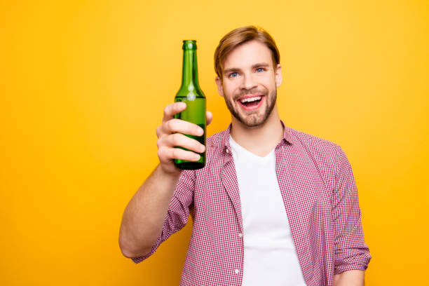 Unshaven person people lifestyle competition champion concept. Portrait of satisfied handsome rejoicing delightful spectator supporting favorite football team isolated background copy-space Unshaven person people lifestyle competition champion concept. Portrait of satisfied handsome rejoicing delightful spectator supporting favorite football team isolated background copy-space delightful stock pictures, royalty-free photos & images