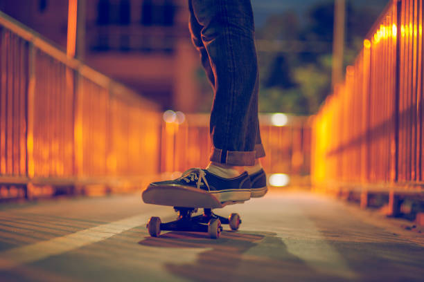 Skateboarding stock photo