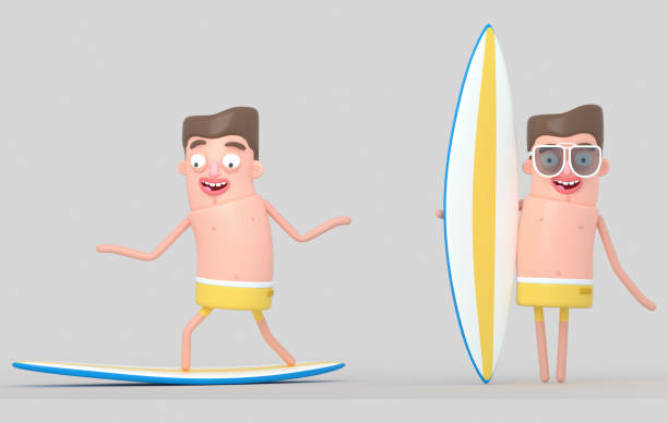 istock Man surfing. Surf board surfing table training sport extreme exercise healthy hobby. 1009430476