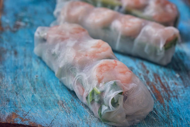 Spring Rolls with Vegetables and Shrimps
