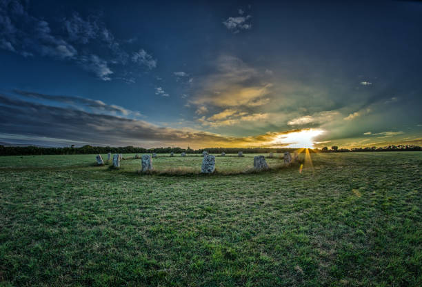 Merry Maidens, Ancient Site near Penzance, Cornwall, at the Break of Day