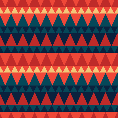 Triangular Forest Mountain Seamless Pattern Stock Illustration ...