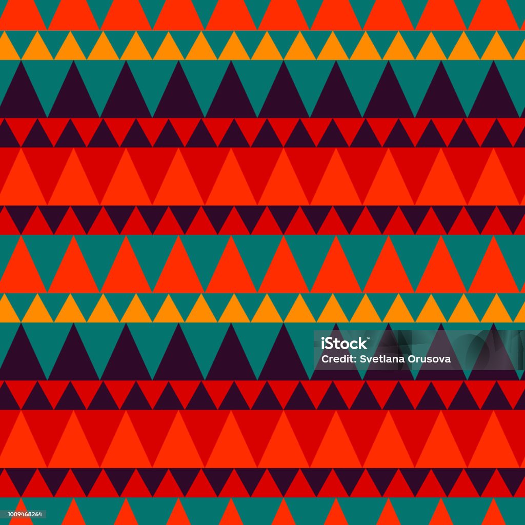 Triangular Forest Mountain Seamless Pattern Stock Illustration ...