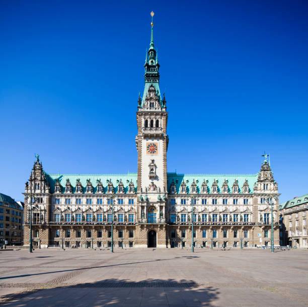 Hamburg Town Hall stock photo