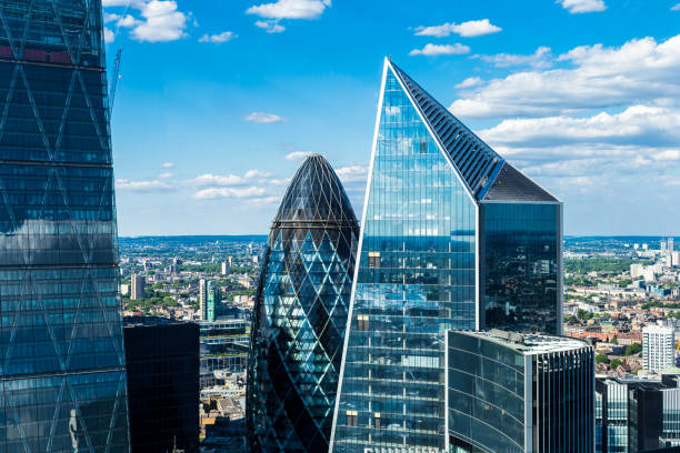 istock Ultra modern architecture and city skyline, London, UK 1009471432