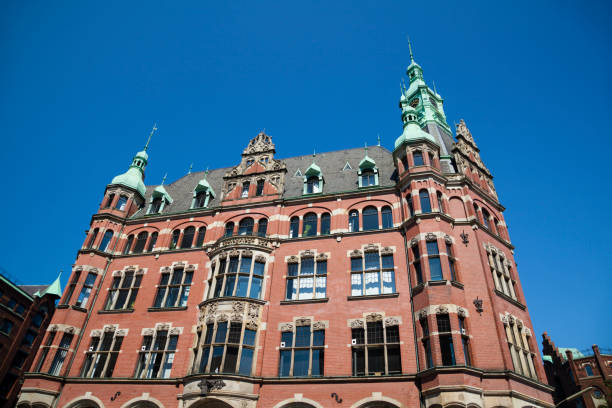 Old architecture in the Speicherstadt in Hamburg, Germany.
