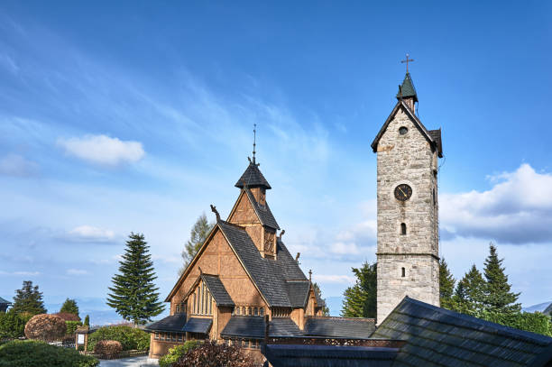 istock Stone tower and the wooden temple 1009480604