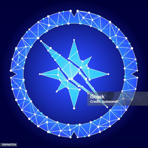 Compass Triangle Pattern Compass Blue Triangle Node Vector Pattern Stock Illustration - Download ...