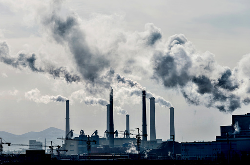 Smoke from the power station.