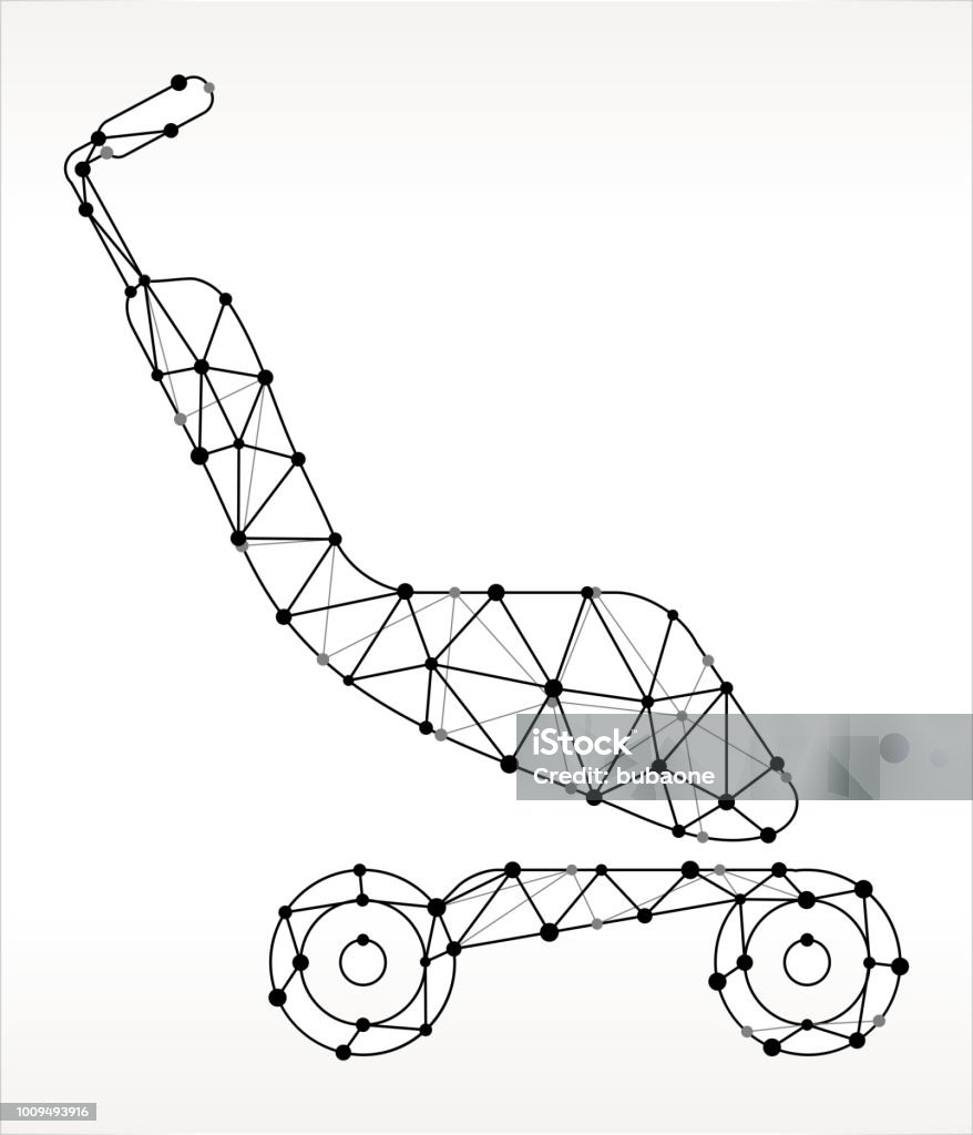Pico Error tubo Ilustración de Silla De Paseo Plegable Triángulo Nodo Negro Y Blanco Patrón  y más Vectores Libres de Derechos de Cochecito para niños - iStock