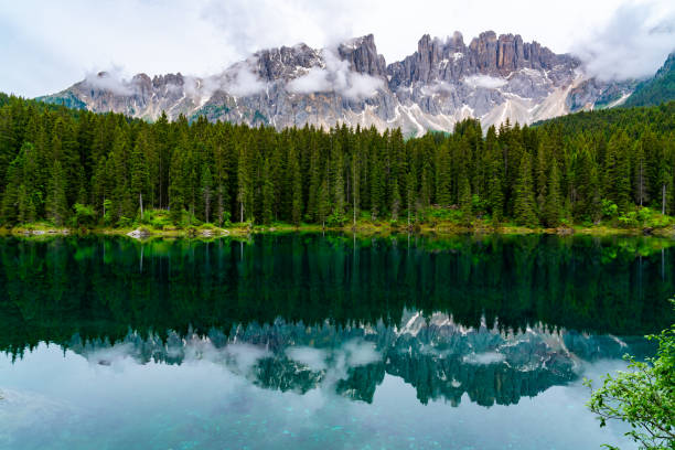 istock View of the beautiful Lake Carezza 1009508372