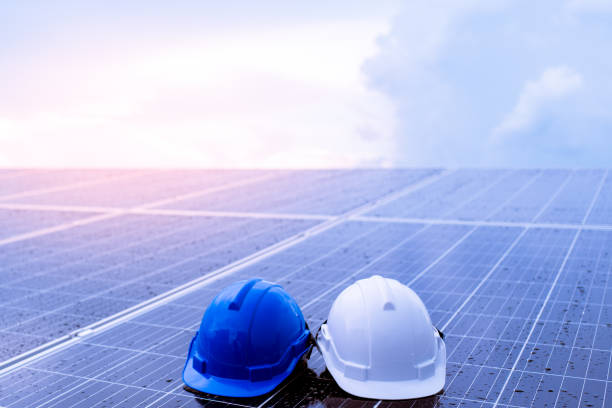 istock Solar cell panels new alternative electric energy 1009529486