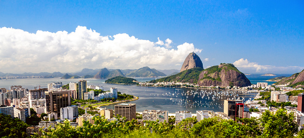 Rio city center downtown panorama, Rio de Janeiro, Brazil