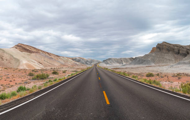 istock Low angle view of Highway 24, Utah 1009544552