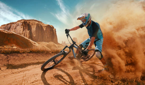 istock Cyclist riding a bicycle. Downhill. 1009551650