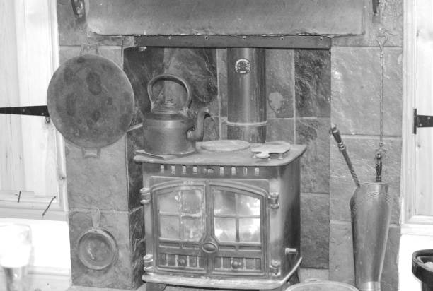 Kettle on a wood stove