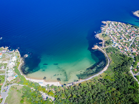 Beautiful coastline on Black Sea, with luxury apartments beaches and nature