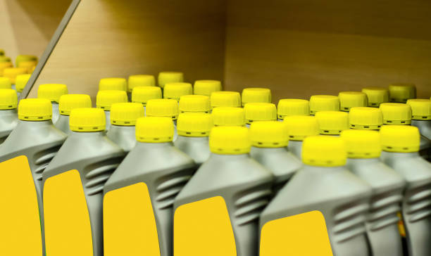 istock Machine with yellow lids oil 1009561254