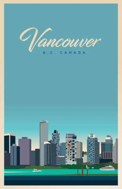 Vector illustration of Vancouver B.C.