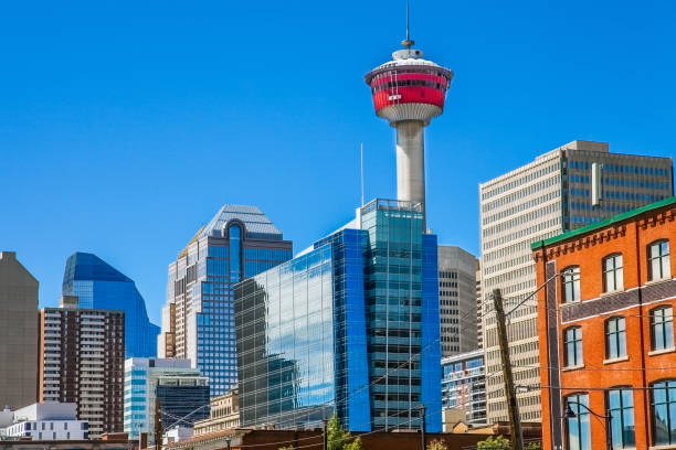 Calgary in 1985 on old film stock