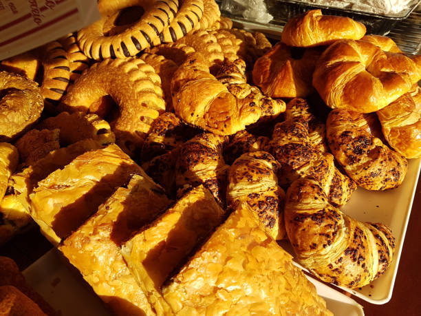 istock bakery background croissant pile  bread food 1009603030