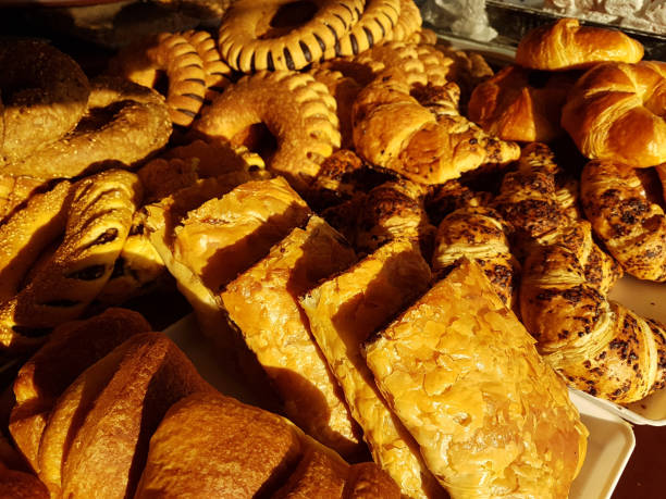 istock bakery background croissant pile  bread food 1009603370