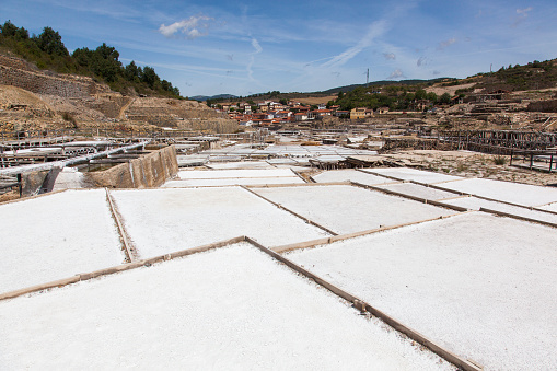 Ancient salt pans in Añana, Basque Country, Spain