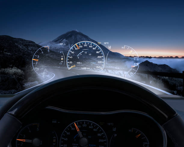 istock night car ride by car equipped with Head-up display 1009606938