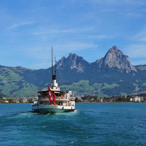 Summer scene at Lake Lucerne, Switzerland.