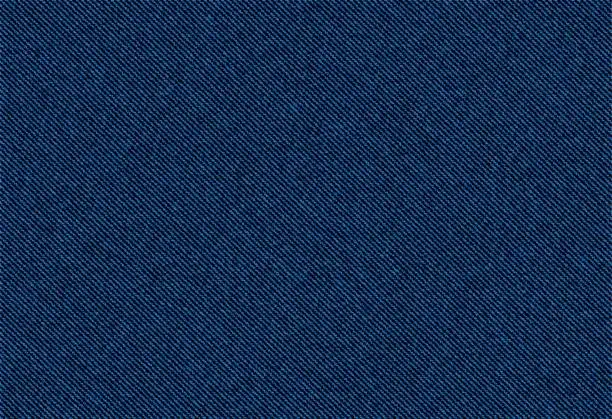 Vector illustration of vector background of blue jeans denim texture