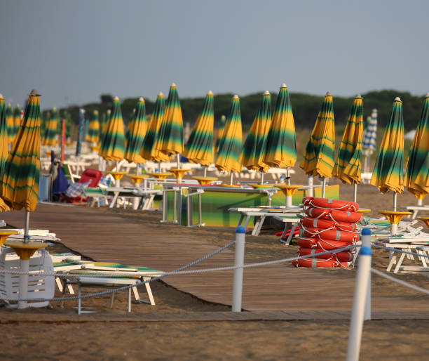 istock colorful umbrellas closed at the beach 1009637358