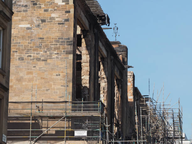 istock Glasgow School of Art ruins after fire in Glasgow 1009641302
