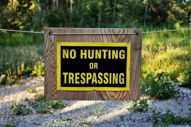istock Old Wooden No Trespassing Sign 1009643850