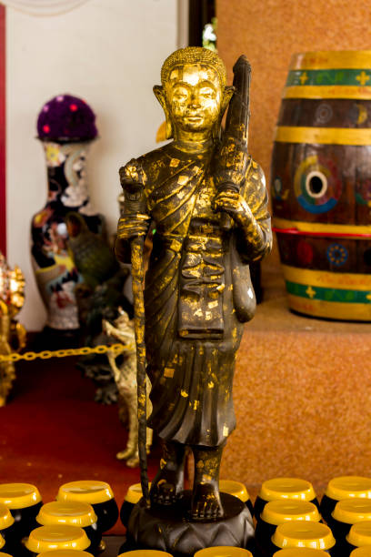 istock The bronze statue of a Buddhist monk in Thailand 1009647528
